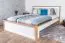 Doppelbett Lotofaga 22, Farbe: Weiß / Walnuss - Liegefläche: 160 x 200 cm (B x L)