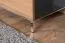 Nachtkommode Vaitele 17, Farbe: Anthrazit Hochglanz / Walnuss - 43 x 56 x 41 cm (H x B x T)