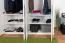 Drehtürenschrank / Kleiderschrank mit LED-Rahmen Siumu 23, Farbe: Weiß / Weiß Hochglanz - 226 x 187 x 60 cm (H x B x T)