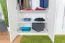 Schlafzimmer - Kleiderschrank Hochglanz, Farbe: Weiß / Weiß - 224 x 227 x 56 cm (H x B x T)