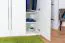 Schlafzimmer - Kleiderschrank Hochglanz, Farbe: Weiß / Weiß - 224 x 227 x 56 cm (H x B x T)