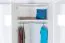 Schlafzimmer - Kleiderschrank Hochglanz, Farbe: Weiß / Weiß - 224 x 227 x 56 cm (H x B x T)