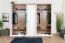 Drehtürenschrank / Kleiderschrank Lotofaga 17, Farbe: Weiß / Walnuss - 227 x 291 x 59 cm (H x B x T)