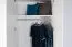 Drehtürenschrank / Kleiderschrank mit Rahmen Siumu 25, Farbe: Weiß / Weiß Hochglanz - 226 x 277 x 60 cm (H x B x T)