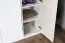 Drehtürenschrank / Kleiderschrank mit Rahmen Siumu 25, Farbe: Weiß / Weiß Hochglanz - 226 x 277 x 60 cm (H x B x T)