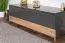 TV-Unterschrank Vaitele 20, Farbe: Anthrazit Hochglanz / Walnuss - 46 x 132 x 45 cm (H x B x T)