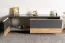 TV-Unterschrank Vaitele 20, Farbe: Anthrazit Hochglanz / Walnuss - 46 x 132 x 45 cm (H x B x T)