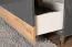TV-Unterschrank Vaitele 20, Farbe: Anthrazit Hochglanz / Walnuss - 46 x 132 x 45 cm (H x B x T)