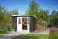 Gartenhaus G276 Carbongrau - 28 mm Blockbohlenhaus, Grundfläche: 6,05 m², Pultdach