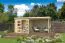 Gartenhaus G280 Natur - 28 mm Blockbohlenhaus, Grundfläche: 10,47 m², Flachdach