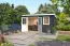 Gartenhaus G269 Carbongrau - 28 mm Blockbohlenhaus, Grundfläche: 6,34 m², Pultdach