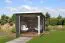 Überdachung G284 Carbongrau - 28 mm Blockbohlen, Grundfläche: 7,45 m², Pultdach