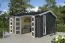 Gartenhaus G268 Carbongrau - 28 mm Blockbohlenhaus, Grundfläche: 15,96 m², Satteldach