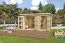 Gartenhaus G264 Natur - 28 mm Blockbohlenhaus, Grundfläche: 8,78 m², Pultdach