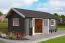 Gartenhaus G292 Carbongrau inkl. Fußboden - 40 mm Blockbohlenhaus, Grundfläche: 22,42 m², Satteldach