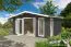 Gartenhaus G290 Carbongrau inkl. Fußboden - 44 mm Blockbohlenhaus, Grundfläche: 17,28 m², Satteldach