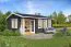 Gartenhaus G289 Carbongrau inkl. Fußboden - 44 mm Blockbohlenhaus, Grundfläche: 26,88 m², Satteldach