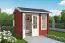 Gartenhaus G222 Schwedenrot inkl. Fußboden - 44 mm Blockbohlenhaus, Grundfläche: 4,61 m², Satteldach