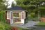 Gartenhaus G65 Schwedenrot inkl. Fußboden - 44 mm Blockbohlenhaus, Nutzfläche: 7,30 m², Zeltdach