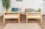 Etagenbett 90 x 190 cm für Erwachsene "Easy Premium Line" K17/n, Buche Massivholz Natur lackiert, teilbar