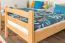Etagenbett / Stockbett 90 x 200 cm für Kinder "Easy Premium Line" K17/n, Buche Massivholz Natur lackiert, teilbar
