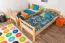 Etagenbett / Stockbett 90 x 200 cm für Kinder "Easy Premium Line" K17/n, Buche Massivholz Natur lackiert, teilbar