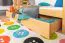 Etagenbett / Stockbett 90 x 200 cm für Kinder "Easy Premium Line" K17/n inkl. 2 Schubladen und 2 Abdeckblenden, Buche Massivholz Natur lackiert, teilbar