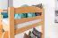 Etagenbett 90 x 200 cm für Erwachsene "Easy Premium Line" K17/n inkl. Liegeplatz und 2 Abdeckblenden, Buche Massivholz Natur lackiert, teilbar