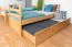 Stockbett 90 x 200 cm für Erwachsene "Easy Premium Line" K17/n inkl. Liegeplatz und 2 Abdeckblenden, Buche Massivholz Natur lackiert, teilbar