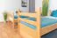 Stockbett 90 x 200 cm für Erwachsene "Easy Premium Line" K17/n inkl. Liegeplatz und 2 Abdeckblenden, Buche Massivholz Natur lackiert, teilbar