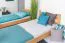 Stockbett 90 x 200 cm für Erwachsene "Easy Premium Line" K17/n inkl. Liegeplatz und 2 Abdeckblenden, Buche Massivholz Natur lackiert, teilbar