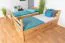 Etagenbett / Stockbett 90 x 200 cm für Kinder "Easy Premium Line" K17/n inkl. Liegeplatz und 2 Abdeckblenden, Buche Massivholz Natur lackiert, teilbar