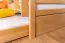Etagenbett / Stockbett 90 x 200 cm für Kinder "Easy Premium Line" K17/n inkl. Liegeplatz und 2 Abdeckblenden, Buche Massivholz Natur lackiert, teilbar