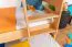 Etagenbett / Stockbett 90 x 200 cm für Kinder "Easy Premium Line" K17/n inkl. Liegeplatz und 2 Abdeckblenden, Buche Massivholz Natur lackiert, teilbar