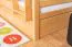 Etagenbett / Stockbett 90 x 200 cm für Kinder "Easy Premium Line" K17/n inkl. Liegeplatz und 2 Abdeckblenden, Buche Massivholz Natur lackiert, teilbar