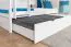 Stockbett für Erwachsene "Easy Premium Line" K18/h inkl. Liegeplatz und 2 Abdeckblenden, Kopfteil mit Löchern, Buche Vollholz massiv Weiß - Liegefläche: 90 x 200 cm, teilbar