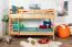 Kinder- Etagenbett / Stockbett "Easy Premium Line" K18/n, Kopfteil mit Löchern, Buche Vollholz massiv Natur - 90 x 190 cm, (L x B) teilbar