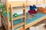 Kinder- Etagenbett / Stockbett "Easy Premium Line" K18/n, Kopfteil mit Löchern, Buche Vollholz massiv Natur - 90 x 190 cm, (L x B) teilbar