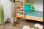 Kinder- Etagenbett / Stockbett "Easy Premium Line" K18/n, Kopfteil mit Löchern, Buche Vollholz massiv Natur - 90 x 190 cm, (L x B) teilbar