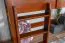 Hochbett 90 x 200 cm, "Easy Premium Line" K22/n, Buche Massivholz Dunkelbraun, teilbar