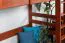 Hochbett 90 x 200 cm, "Easy Premium Line" K22/n, Buche Massivholz kirschfarben, teilbar