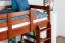 Hochbett 90 x 200 cm für Erwachsene, "Easy Premium Line" K22/n, Buche Massivholz kirschfarben, teilbar