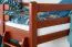 Hochbett 90 x 200 cm für Kinder, "Easy Premium Line" K22/n, Buche Massivholz kirschfarben, teilbar