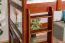 Hochbett 90 x 190 cm, "Easy Premium Line" K22/n, Buche Massivholz Dunkelbraun, teilbar