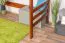 Hochbett 90 x 190 cm, "Easy Premium Line" K22/n, Buche Massivholz Dunkelbraun, teilbar