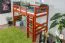 Hochbett 90 x 190 cm, "Easy Premium Line" K22/n, Buche Massivholz kirschfarben, teilbar