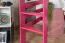 Hochbett 90 x 190 cm, "Easy Premium Line" K22/n, Buche Massivholz rosa lackiert, teilbar