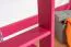Hochbett 90 x 200 cm für Kinder, "Easy Premium Line" K22/n, Buche Massivholz rosa lackiert, teilbar