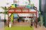 Hochbett 120 x 200 cm "Easy Premium Line" K23/n, Buche Massivholz Dunkelbraun lackiert, teilbar
