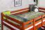 Hochbett 120 x 200 cm "Easy Premium Line" K23/n, Buche Massivholz Kirschfarben lackiert, teilbar